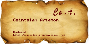 Csintalan Artemon névjegykártya